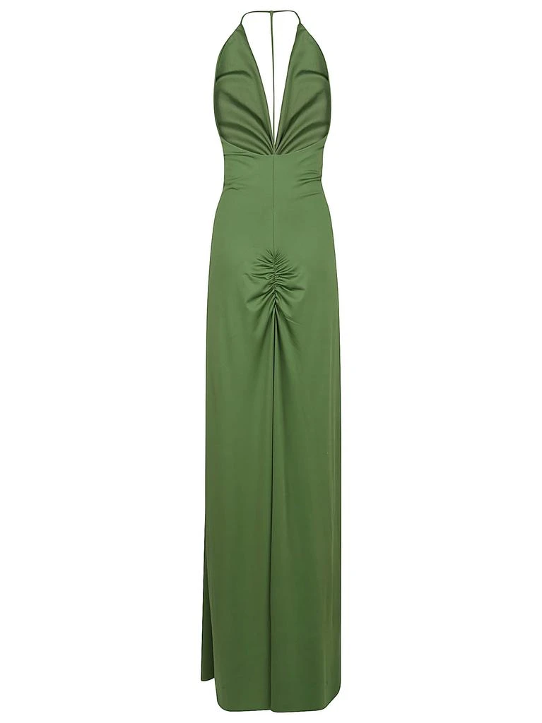 Victoria Beckham V-neck Ruched Cami Gown 2