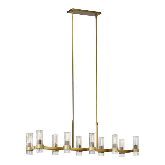 C&M by Chapman and Myers Chapman & Myers Geneva 10 Light Linear Chandelier