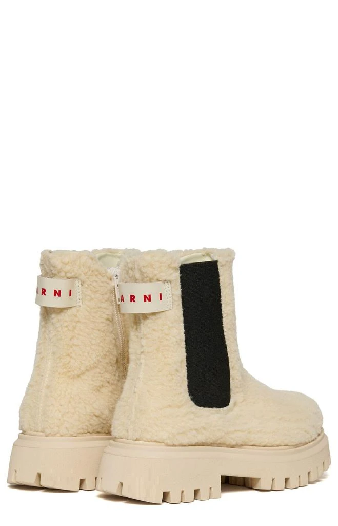 Marni Marni Kids Logo Patch Round Toe Ankle Boots 3