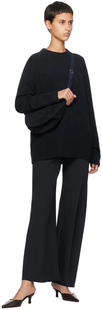 The Row Navy Small Slouchy Banana Bag 4