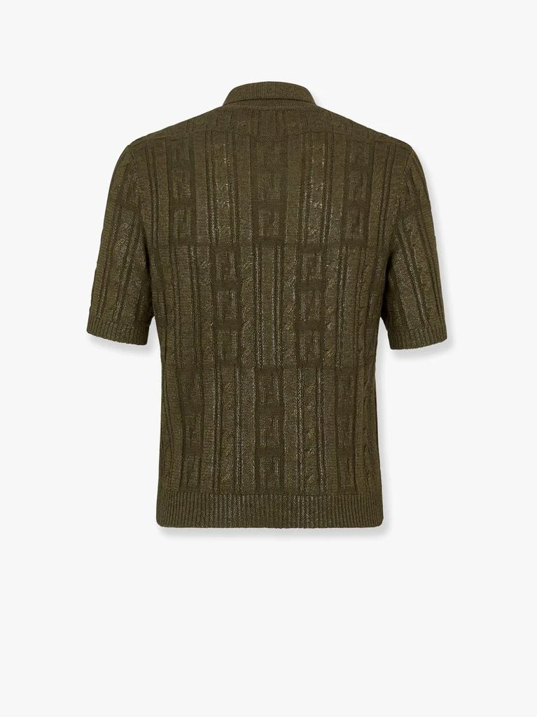 Fendi Braided wool polo shirt with ff details 5