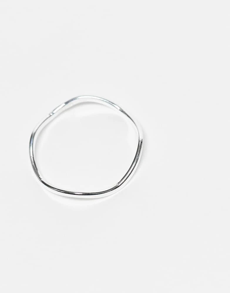 Kingsley Ryan Kingsley Ryan curved ring in sterling silver 2