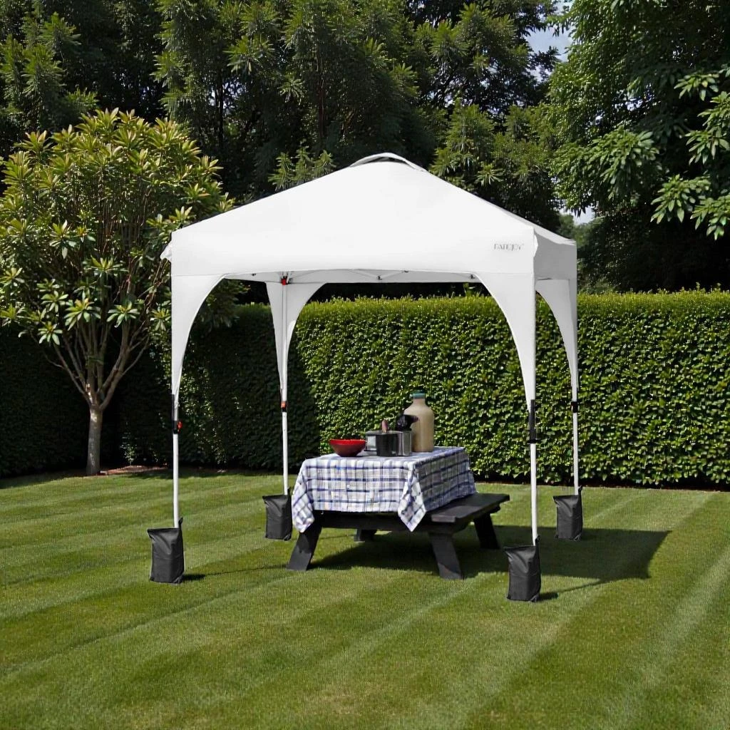 Hivvago Compact 6.6x6.6 Pop-Up Shade Tent with Roller Storage Bag