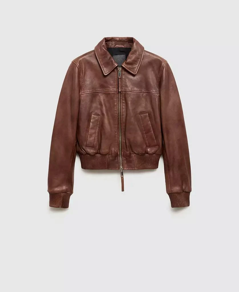Mango Women's Leather Jacket 6