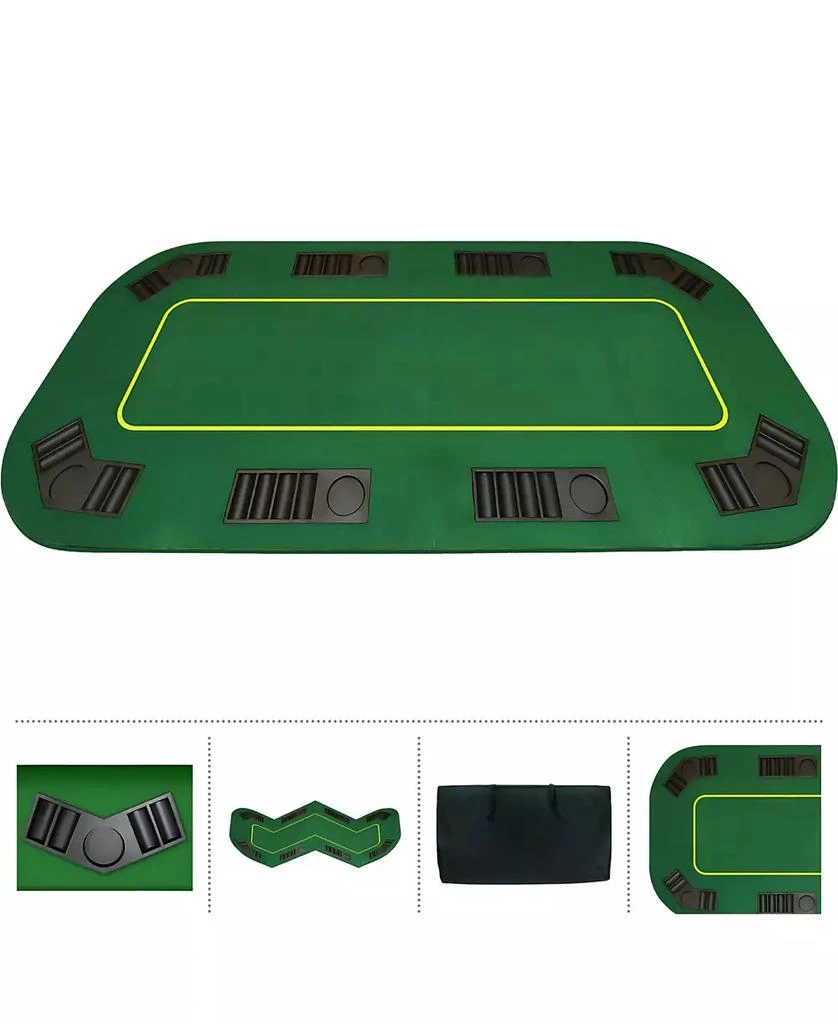 Trademark Global Trademark Poker 80" Deluxe Texas Holdem Folding Poker Tabletop 5