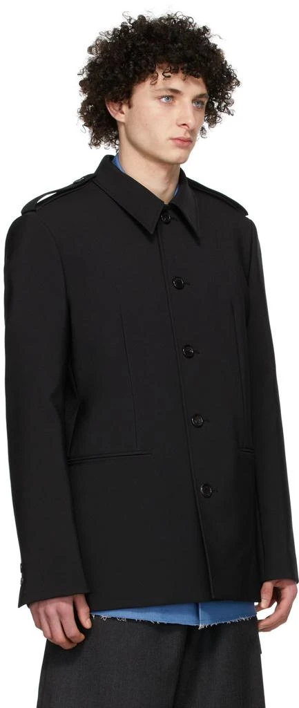 We11done Black Regular Collar Jacket 2