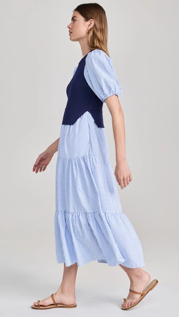 English Factory Striped Mixed Media Dress 3