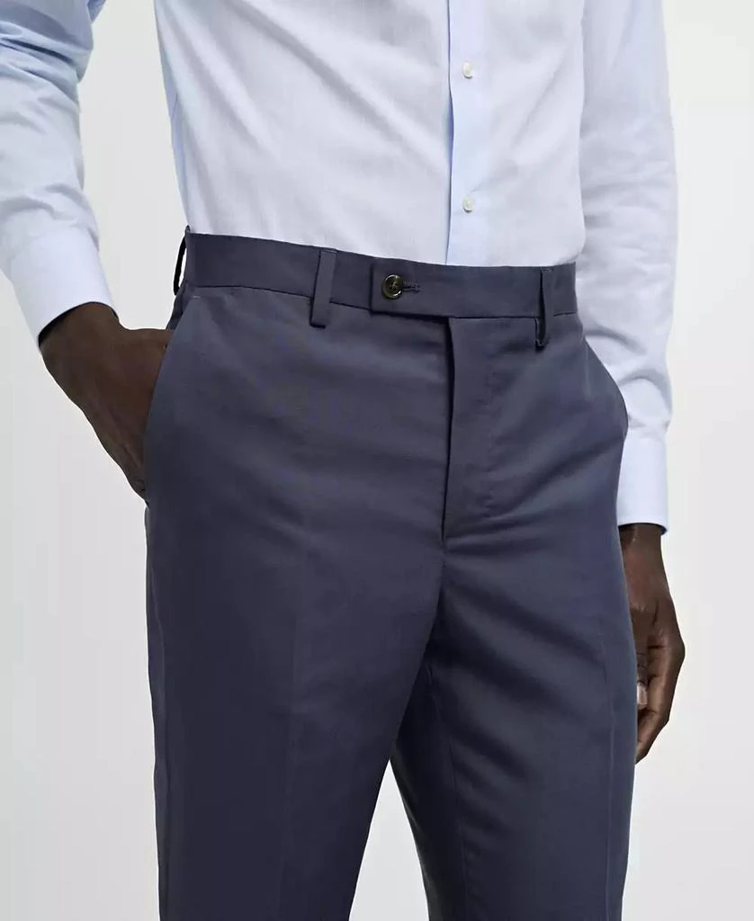 Mango Men's Stretch Fabric Slim-Fit Suit Pants 6