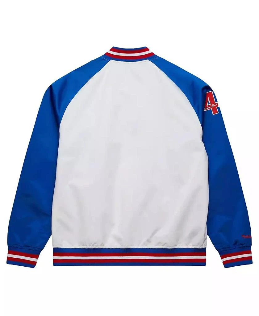 Mitchell & Ness Men's Hank Aaron White/Royal Atlanta Braves Cooperstown Collection Legends Lightweight Satin Raglan Full-Snap Jacket 4