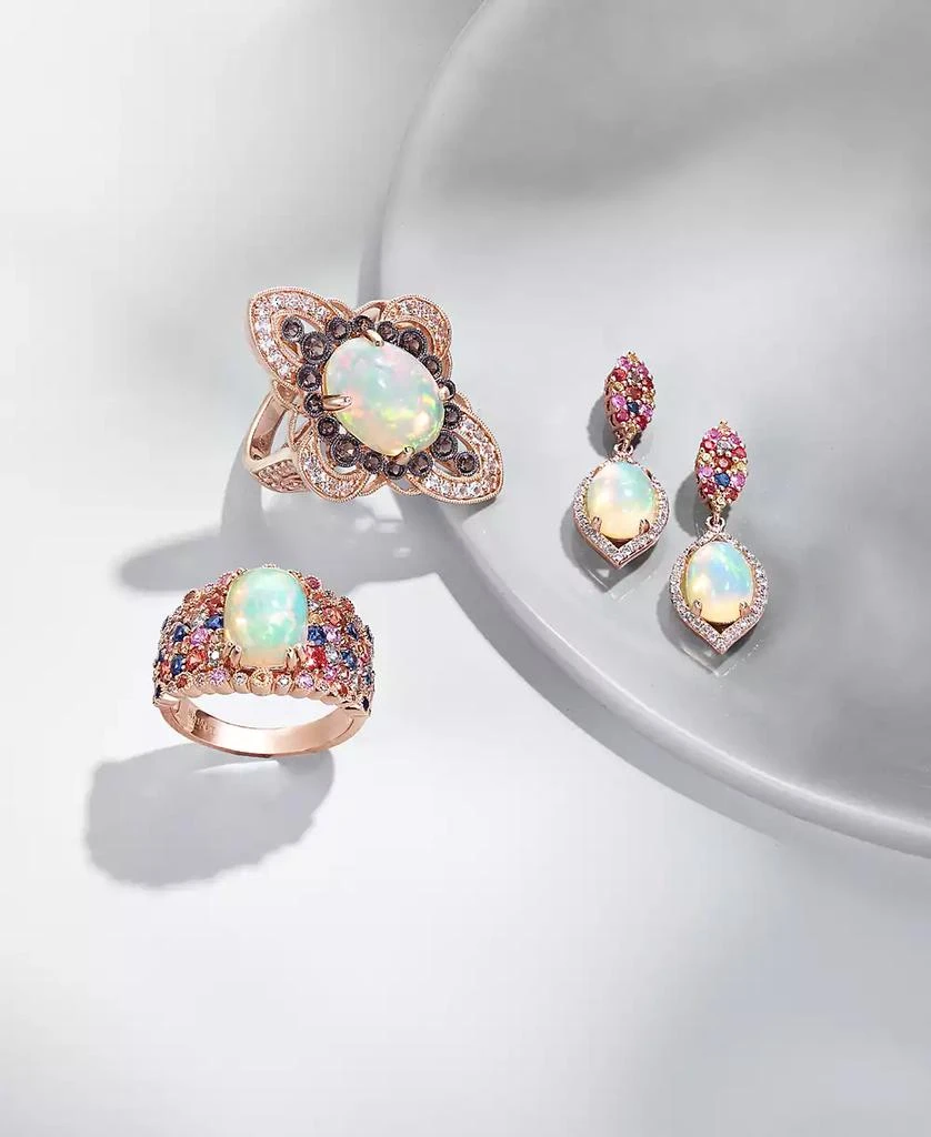 Le Vian Opal (1-5/8 ct. t.w.), Multi-Sapphire (1/2 ct. t.w.) and Diamond (1/4 ct. t.w.) Drop Earrings in 14k Rose Gold 5