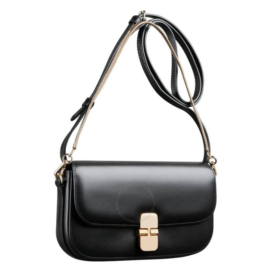 A.P.C. A.P.C. Grace Leather Chain Clutch Bag