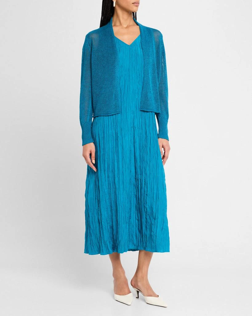 Eileen Fisher Petite Knit Organic Linen-Cotton Cardigan 2