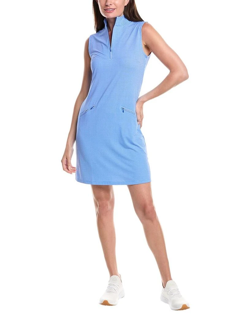 IBKUL Mini Check Mock Neck Dress 1