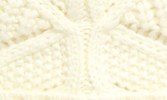 UGG Faux Fur Pompom Cable Knit Beanie 3