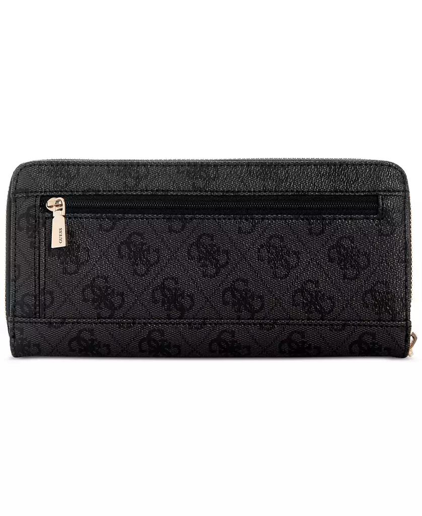 GUESS Damen Laurel Zip Around Card Case – Kleines Portemonnaie Mit Reißverschluss, Saffiano-PU