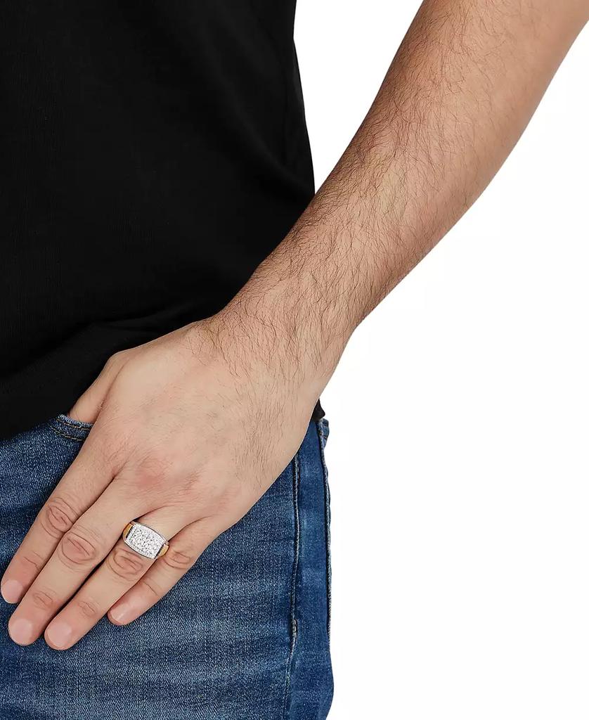 Grown With Love Men's Lab Grown Diamond Cluster Ring  (1 ct. t.w.) in 10k Two-Tone Gold