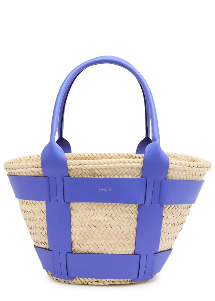 Demellier Santorini leather and raffia basket bag  1