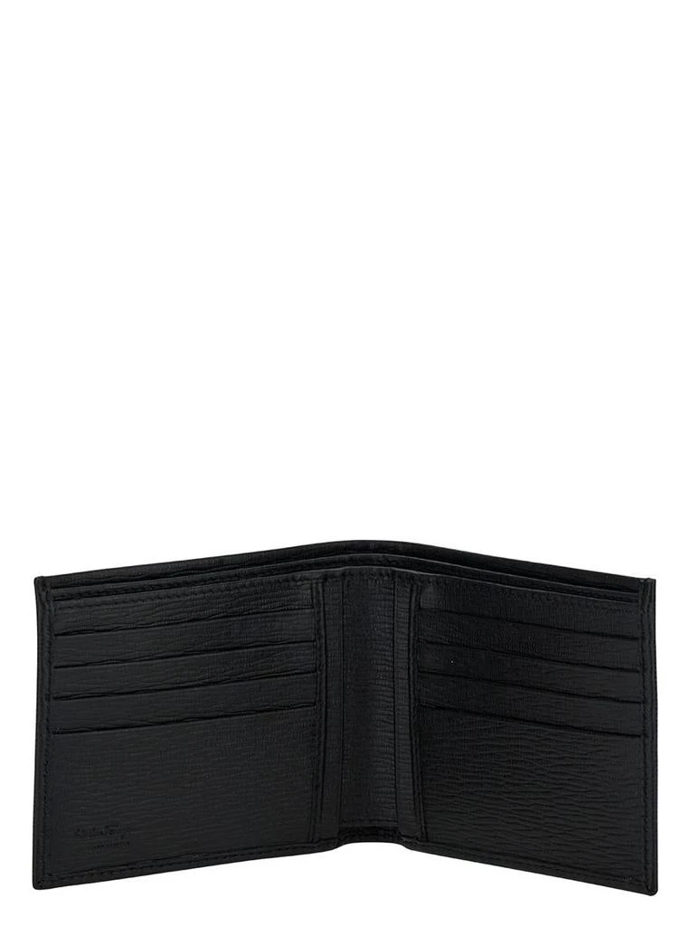 Salvatore Ferragamo Black Gancini Bi-Fold Wallet In Leather Man Ferragamo 4