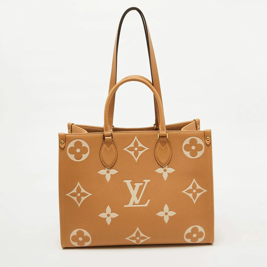 Louis Vuitton Louis Vuitton Beige/Ivory Monogram Empreinte Leather Onthego MM Tote Bag 4