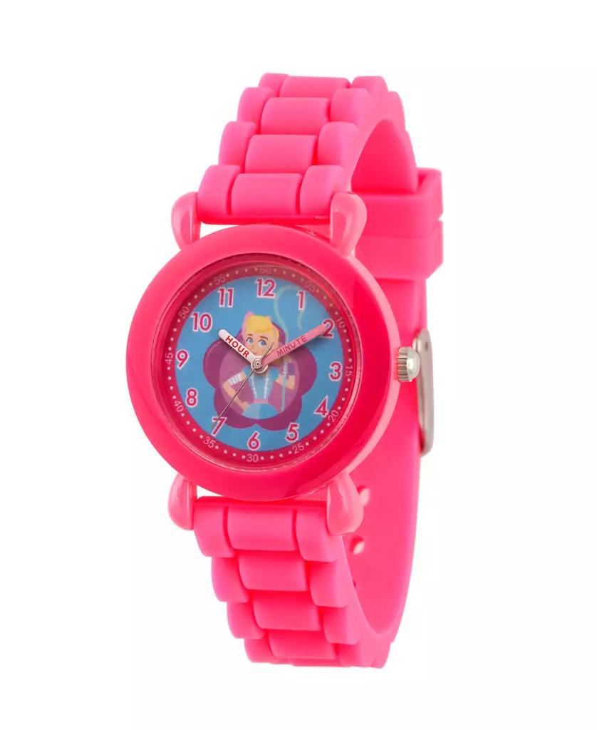 ewatchfactory Girl's Disney Toy Story 4 Bo Peep Pink Plastic Time Teacher Strap Watch 32mm