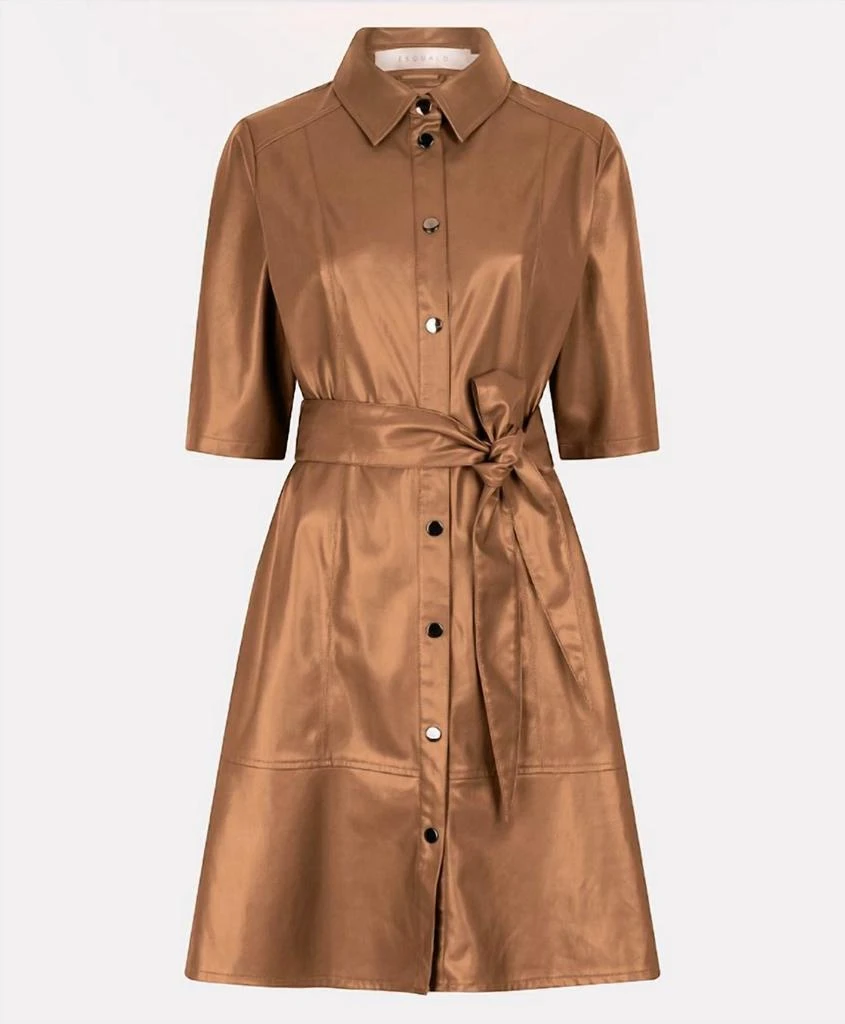 Vegan Leather Dress In Brandy  On Sale Now with Up to 16% Off | Discover  Exclusive Deals & Savings at BeyondStyle  Authentic ESQUALO women|clothing| dresses with Limited-Time Discounts, Free Shipping, and