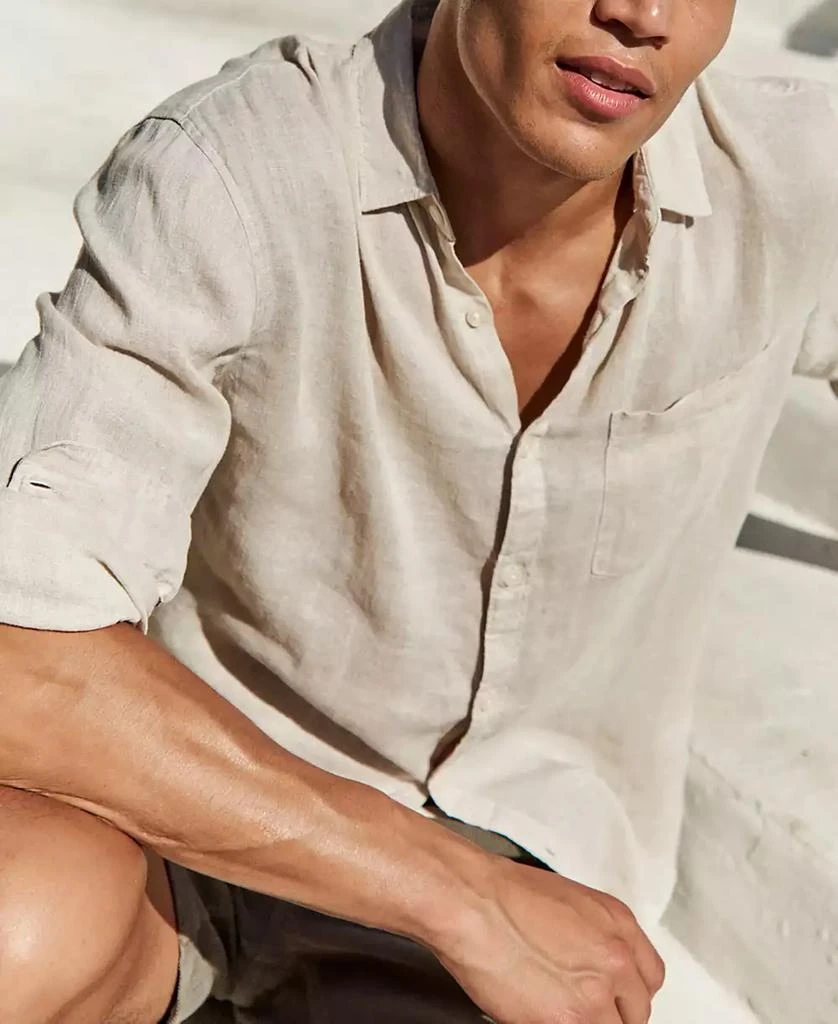 Cotton On Men's Linen Long Sleeve Shirt 2