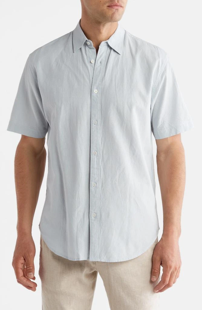 Coastaoro Aarav Short Sleeve Linen Blend Button-Up Shirt 1