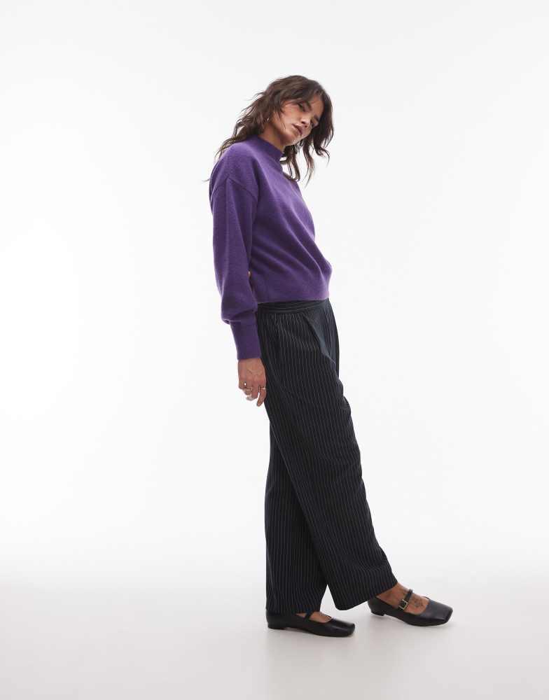 & Other Stories & Other Stories mock neck jumper in purple