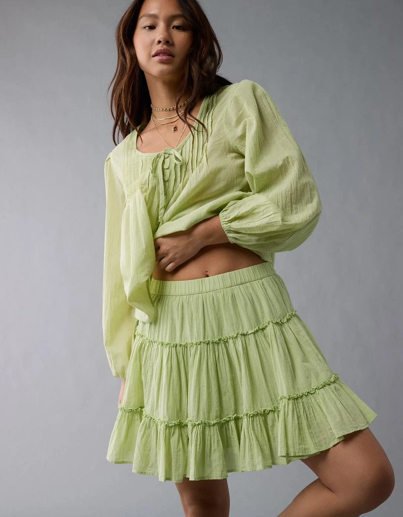 AE AE High-Waisted Tiered Mini Skirt 1