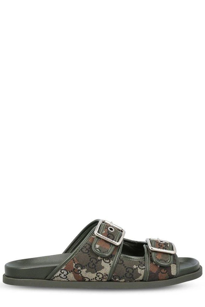 Gucci Gucci Monogram Double-Buckle Sandals