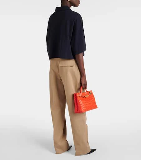 Bottega Veneta Cropped cotton-blend piqué polo shirt 3