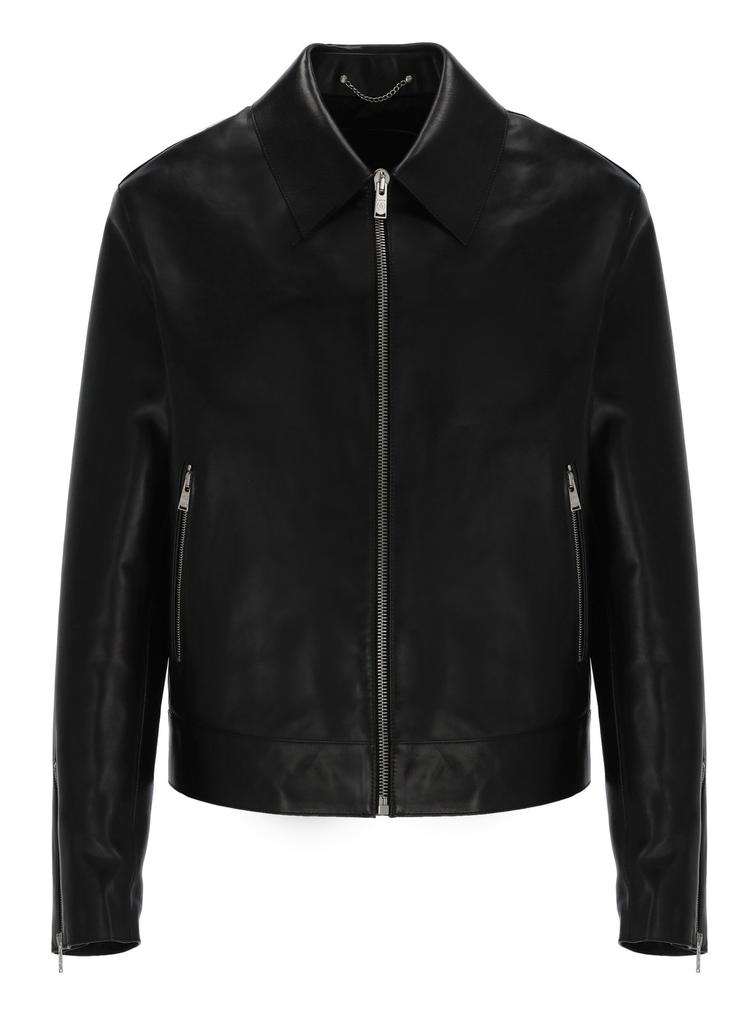 Shop Lanvin Zipped Leather Jacket on Sale at BeyondStyle – Get 33