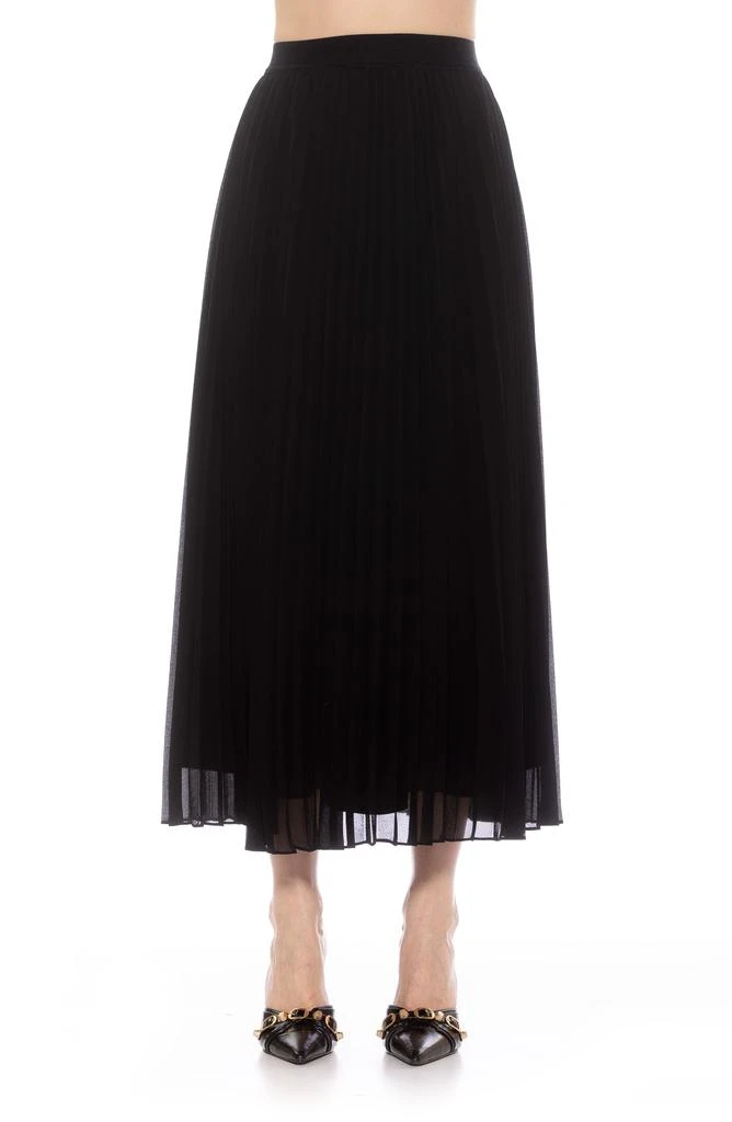 ALEXIA ADMOR Kesia Midi Chiffon Pleated Skirt 1