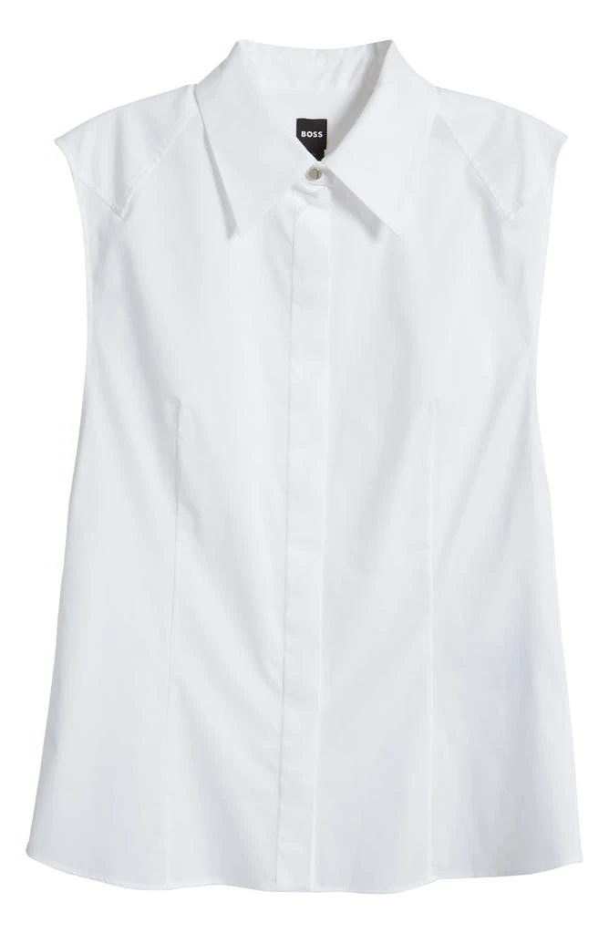 Hugo Boss Banoh Sleeveless Cotton Button-Up Shirt 5