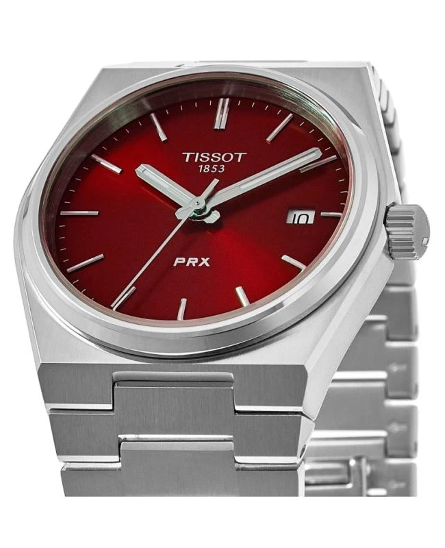Tissot Tissot PRX Quartz Red Dial Stainless Steel Women's Watch T137.210.11.421.00 2