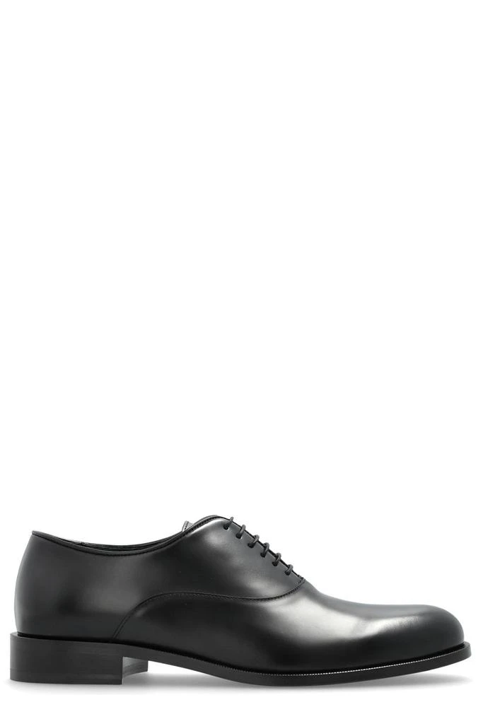Shop Giorgio Armani Almond Toe Lace-Up Derby Shoes on Sale  display picture 1