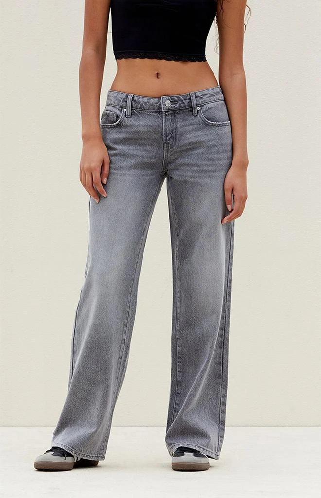 PacSun Light Gray Low Rise Girlfriend Jeans 2