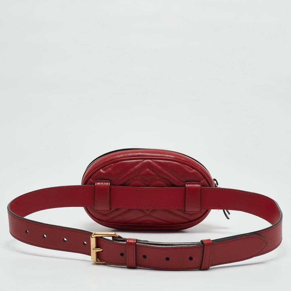 Gucci Gucci Red Matelasse Leather GG Marmont Belt Bag 4