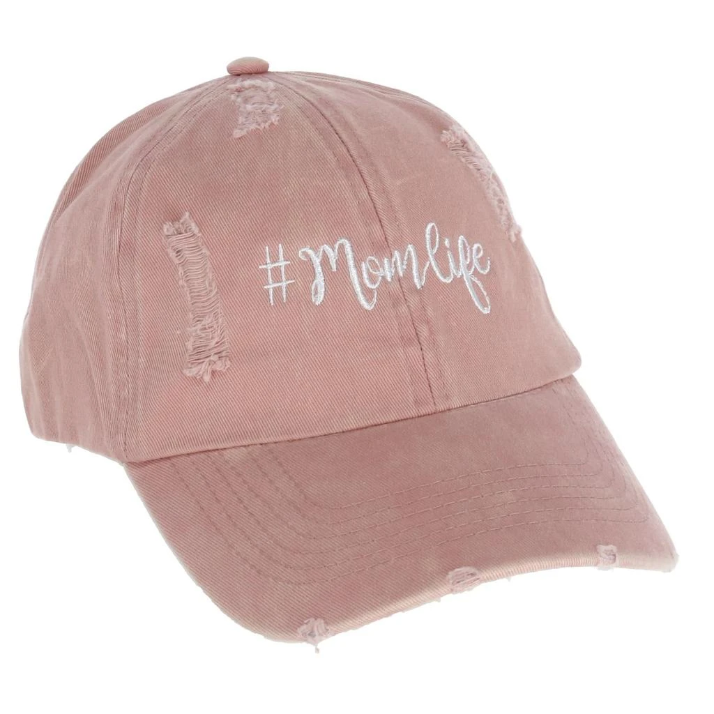 David & Young Women's Distressed Mom Life Embroidered Baseball Cap 2