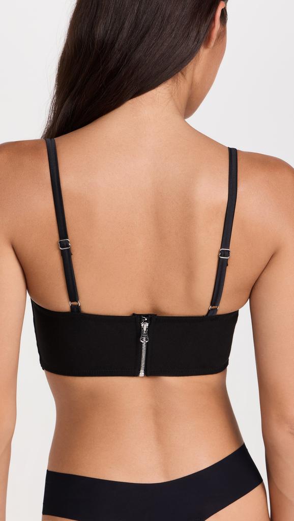 Fleur du Mal Lily Embroidery Longline Demi Bra