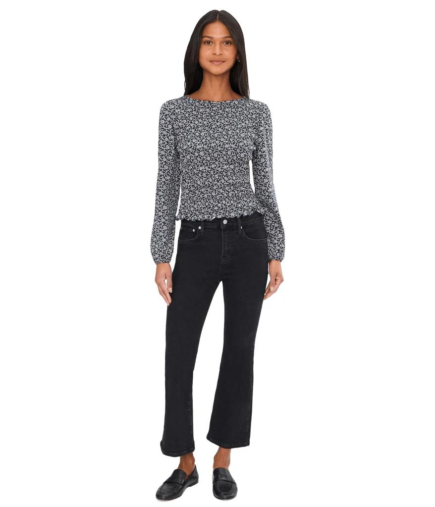 Madewell The Stretch Flare Crop Jean in Black Rinse 2