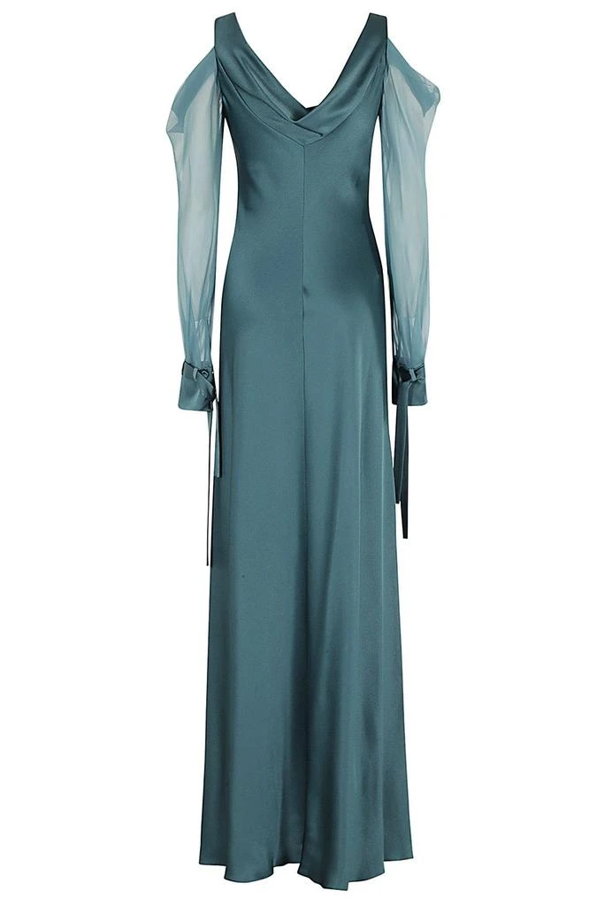 Alberta Ferretti Alberta Ferretti Long-Sleeved Satin Maxi Dress 2