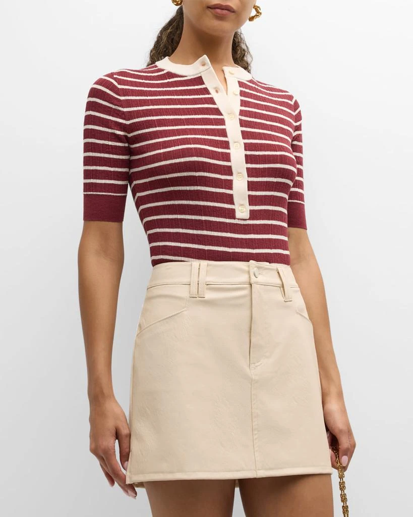 A.L.C. Fisher Pleated Button-Front Top 4