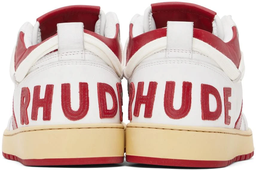 Rhude White & Red Rhecess Low Sneakers 2