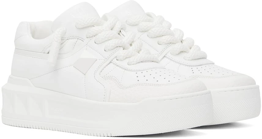 Valentino White One Stud Sneakers 4