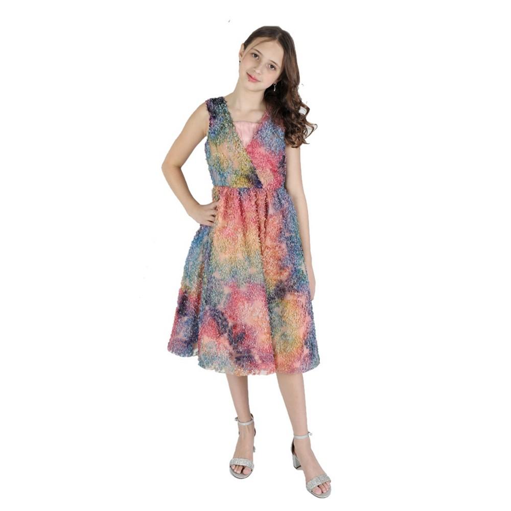 Christian Siriano Big Girls Sleeveless Ombre Soutache Dress