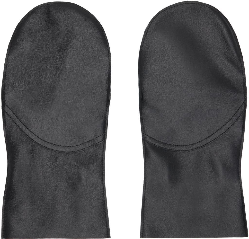 SAGE NATION Black Leather Mittens