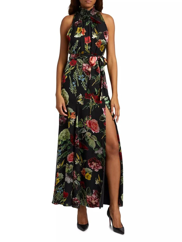 Alice + Olivia Dita Floral Halter Gown 3
