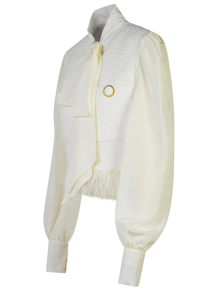 Balmain Balmain White Cotton Blend Jacket 2