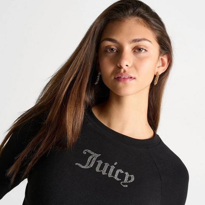 JUICY COUTURE Women's Juicy Couture Bling Long-Sleeve Cropped T-Shirt 5